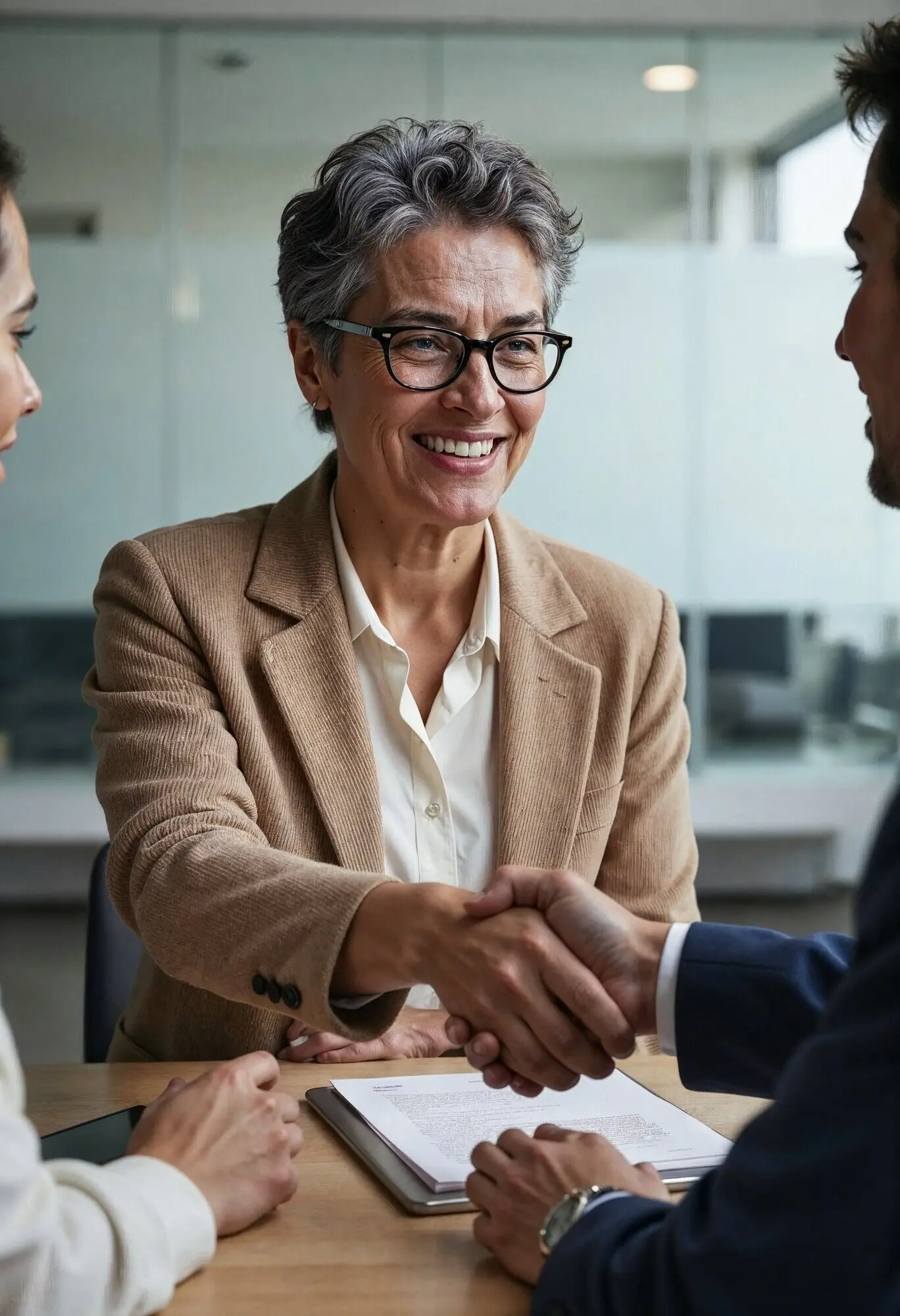 Porträt einer Geschäftsperson bei der Arbeit